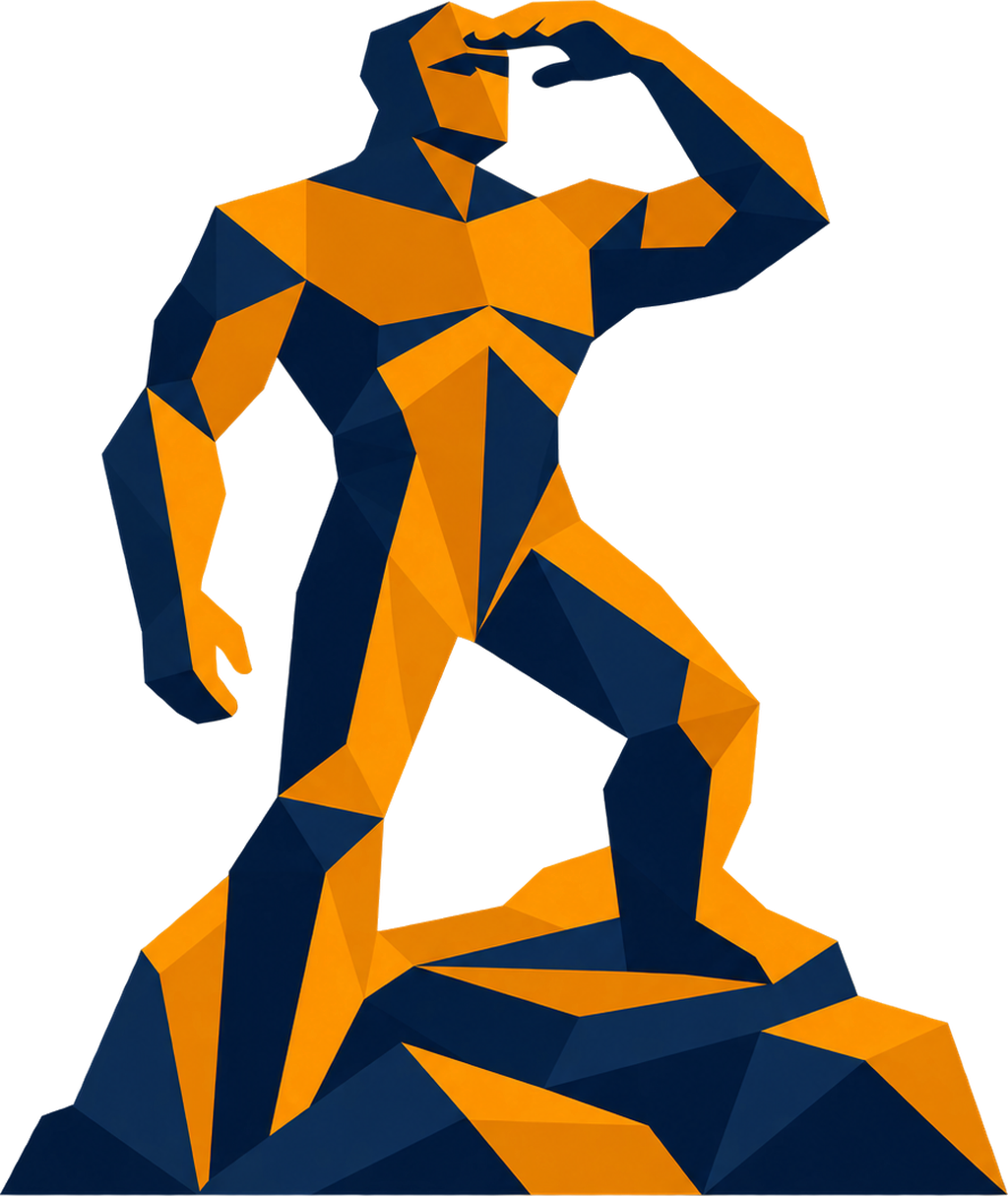 Tall Guy Technologies figure looking into the distance